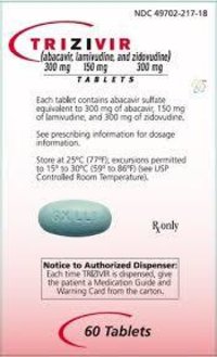 Abacavir Lamivudine Zidovudine Tablets Trizivir - 60 Tablets Per Bottle | Anti-hiv Treatment, Supports Immune Health, Nucleoside Reverse Transcriptase Inhibitors