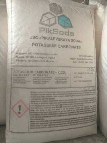 Potassium Carbonate - White Powder, KâCOâ Chemical Formula, 25kg Bags | High Purity 99%, Effective Cleaning, Versatile Applications, High Solubility