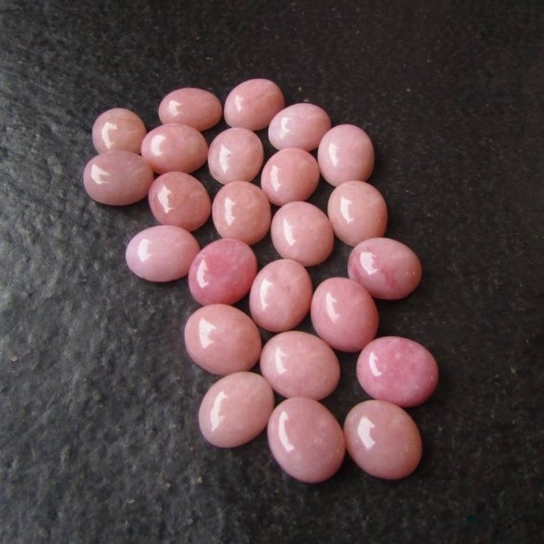 4x6mm Pink Opal Oval Cabochon Loose Gemstones
