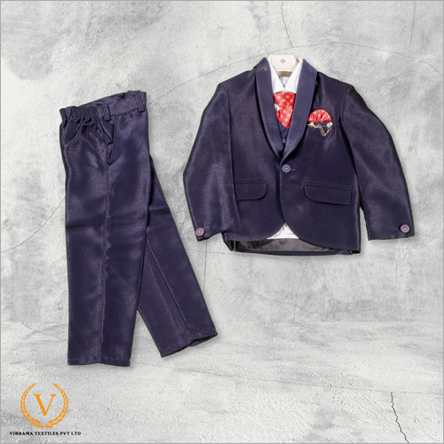 Boys 3 Piece Dark Blue Suit