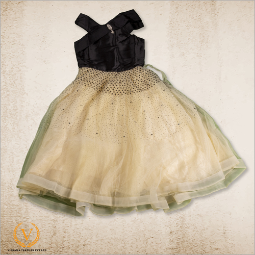 Girls Black And Gold Frock