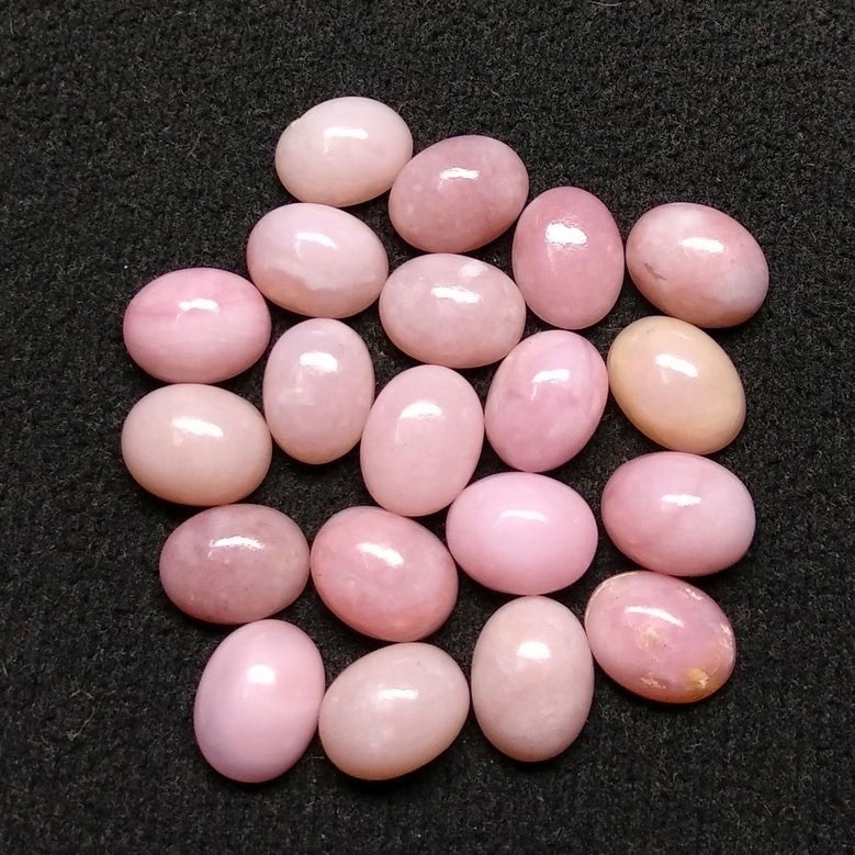10x12mm Pink Opal Oval Cabochon Loose Gemstones