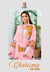 Shraddha Designer Charizma Colur Edition Cambric Cotton With Work Pakistani Suit Catalog