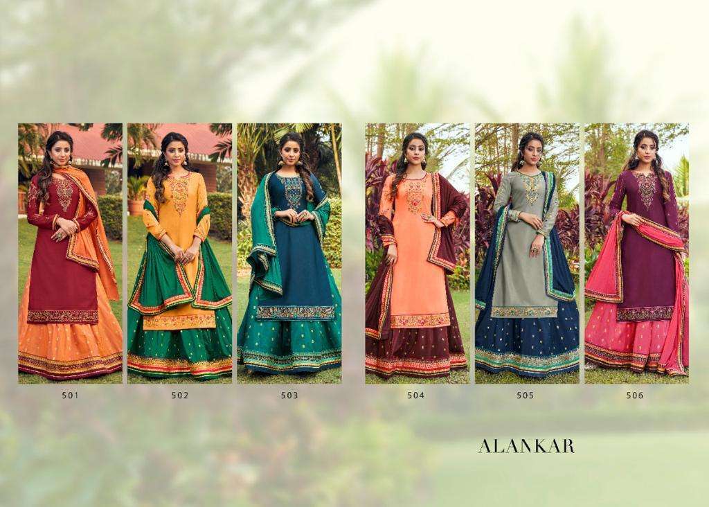 Rangoon Alankar Satin Georgette With Work Readymade Suit Catalog