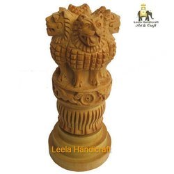 Well Finished Wooden Ashoka Statue