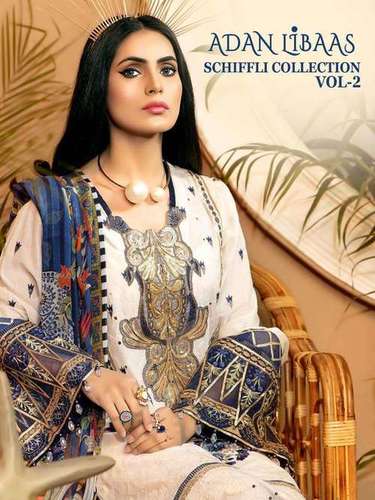Shree Fab Adan Libaas Schiffli Vol 2 Cotton With Embroidery Pakistani Suit Catalog