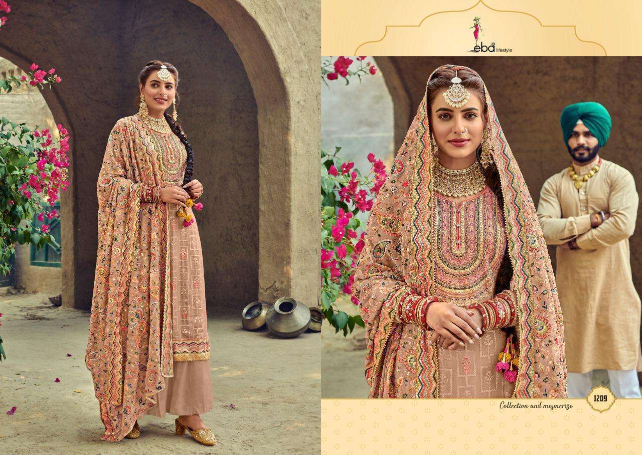 Eba Lifestyle Satrangi Georgette Embroidered Designer Suit Catalog