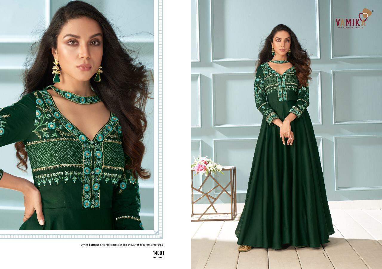 Vamika Amorina Vol 6 Muslin Silk Designer Gowns Catalog