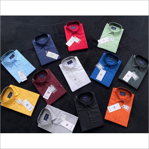 Available In Different Color Mens Silk Collar Neck Shirt