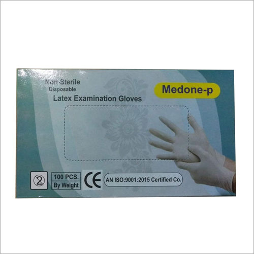 Off White Latex Examination Gloves