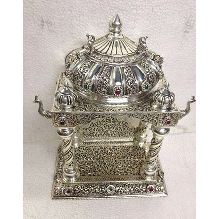 Pure Silver Oxidised Design Handicraft Pooja Items By MAHALAXMI JI SILVER HANDICRAFT