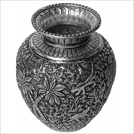 Pure Silver Oxidised Design Handicraft Pots By MAHALAXMI JI SILVER HANDICRAFT