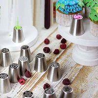 Cake Decorator Set Of 6 - Food-grade Polypropylene, Standard Size, Assorted Colors | Ergonomic Grip, Dishwasher Safe, Reusable