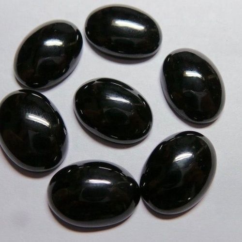 9x11mm Black Spinel Oval Cabochon Loose Gemstones