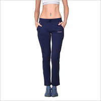 Ladies Cotton Jersey Navy Track Pants - Cotton Material, Double Pockets | Washable, Suitable For Rainy And All Seasons