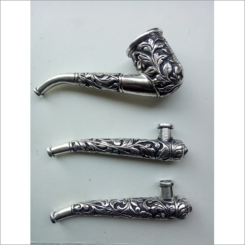 925 Silver Oxidised Antique Cigar Pipe