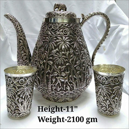 Sterling 925 Silver Handicraft Tea Set