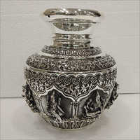 Sterling 925 Silver Oxidised Handicraft Kalash