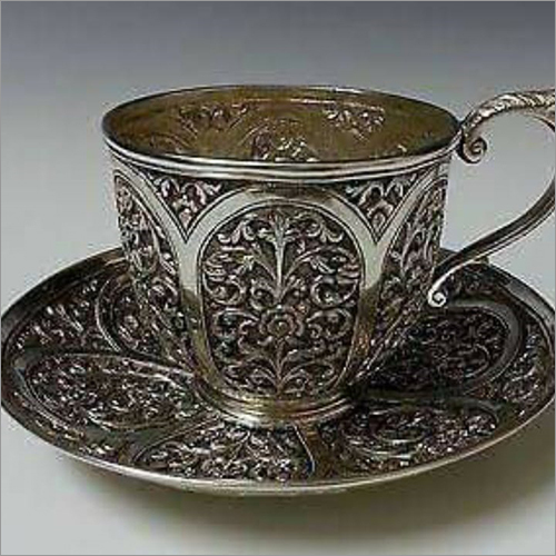 Sterling Pure Silver Design Cup Set By MAHALAXMI JI SILVER HANDICRAFT