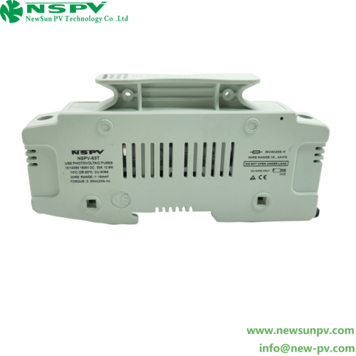 1500vdc Solar Fuse Holder With High Breaking Capacity Convenient Operation