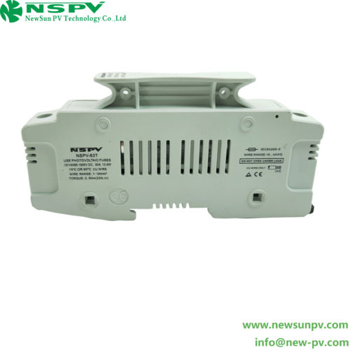1500vdc Solar Fuse Holder with high breaking capacity Convenient Operation