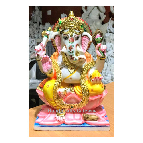 Handmade Multicolor Ganesha Idol