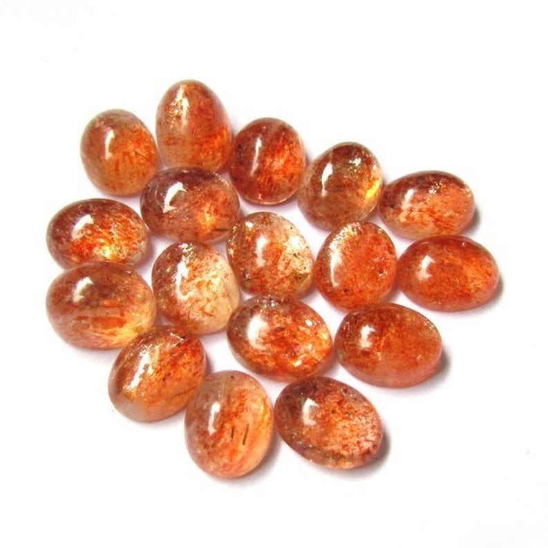 9x11mm Sunstone Oval Cabochon Loose Gemstones