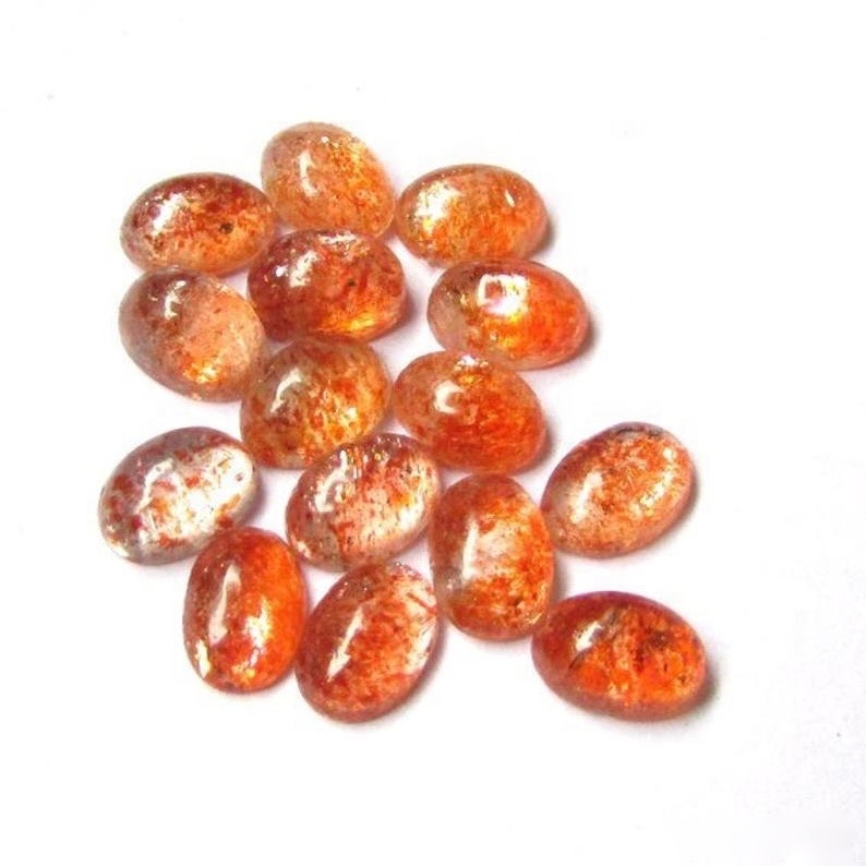 10x12mm Sunstone Oval Cabochon Loose Gemstones