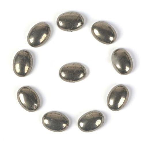 3x5mm Pyrite Oval Cabochon Loose Gemstones Grade: Aaa