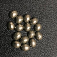 4x5mm Pyrite Oval Cabochon Loose Gemstones