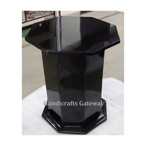Handmade Black Solid Marble Table Base / Stand