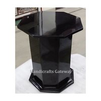Handmade Black Solid Marble Table Base - Standard Height 29 Inches, Polished Finish, Durable Antique Imitation Design