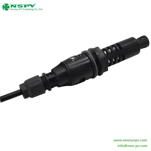 Black Photovoltaic Solar Panel Inline Fuse Connector Cable End With Tuv Certificate