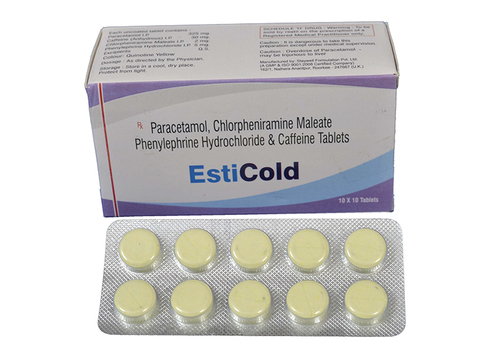 Paracetamol  , Ascorbic Acid  Phenylephrine Hydrochloride  And Pheniramine Maleate Effervescent Tablets