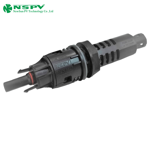 1500Vdc Solar Panel Fuse Connectors Ip68 Waterproof 50A Pv Panel Fuse Connector Female End - Color: Black