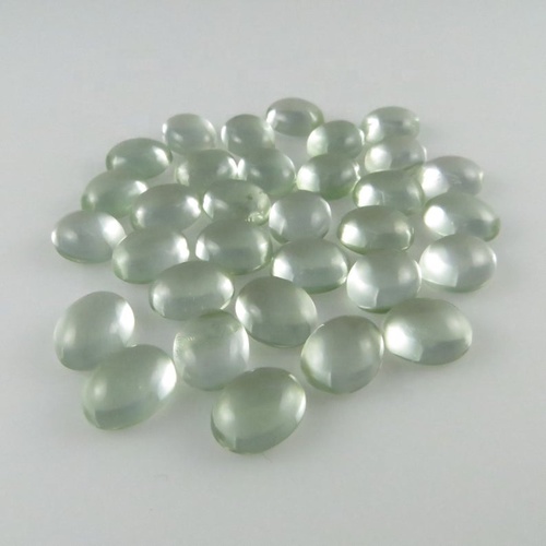 4x6mm Green Amethyst Oval Cabochon Loose Gemstones