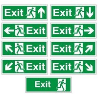 Fire Safety Exit Signage - Body Material: Polycarbonate And Aluminum
