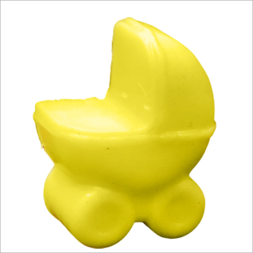 Pram Shape Baby Soap - 100 gm Yellow Color Germ-Killing Formula Non-Transparent
