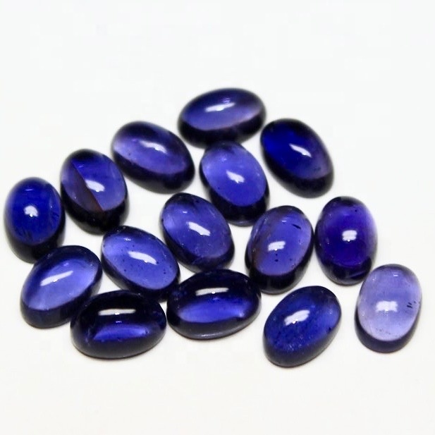 5X7mm Iolite Oval Cabochon Loose Gemstones