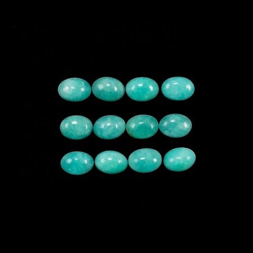 4x6mm Amazonite Oval Cabochon Loose Gemstones