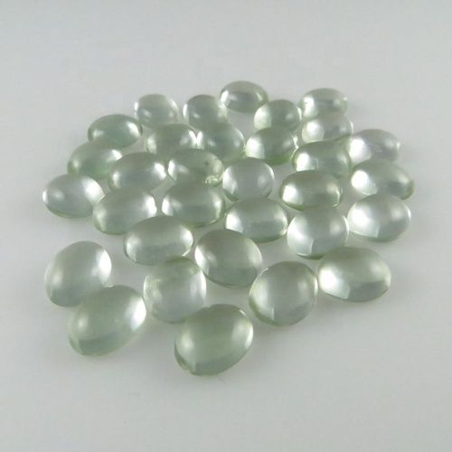 7x9mm Green Amethyst Oval Cabochon Loose Gemstones