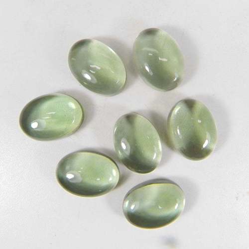 8x10mm Green Amethyst Oval Cabochon Loose Gemstones
