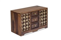Wooden Engraved Double Bed