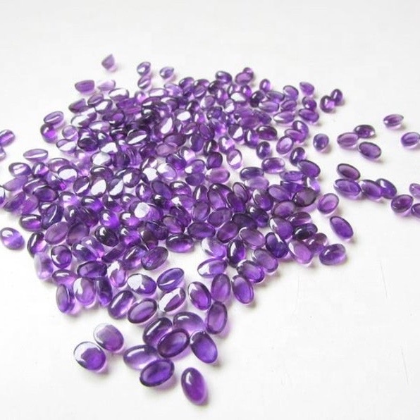 3x4mm African Amethyst Oval Cabochon Loose Gemstones