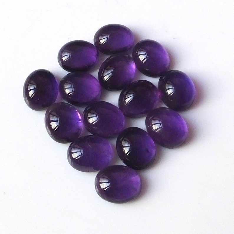 5x7mm African Amethyst Oval Cabochon Loose Gemstones