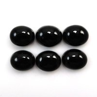 5x7mm Black Onyx Oval Cabochon Loose Gemstones