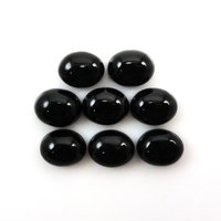 8x10mm Black Onyx Oval Cabochon Loose Gemstones