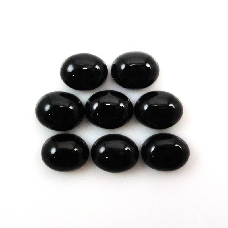 10x12mm Black Onyx Oval Cabochon Loose Gemstones