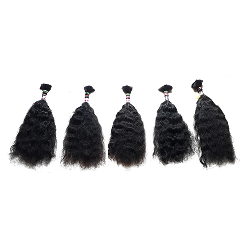 Bulk Raw Curly Natural Color Hair 