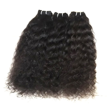 Indian Curly Machine WEFT Natural Color Hair
